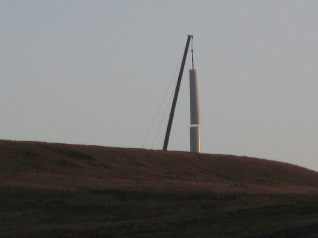 Construction site with active equipment and project work